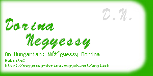 dorina negyessy business card